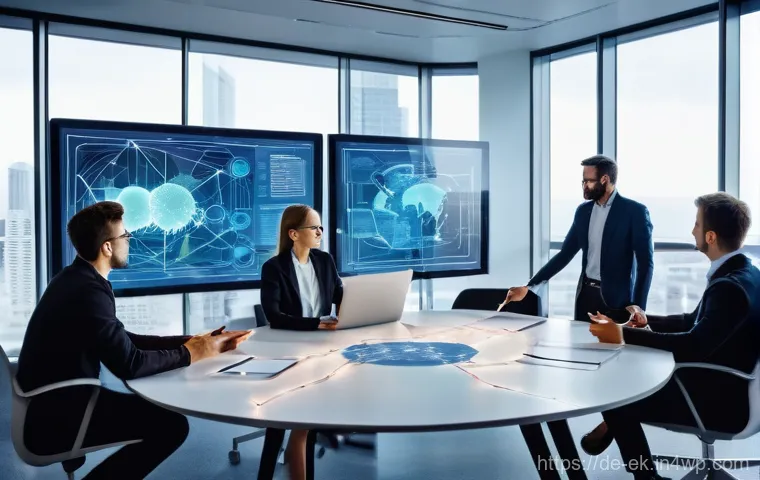 아이디어 생성의 협력적 접근법 - **Prompt 1: The Power of Collaborative Thinking and Synergy**
    "A vibrant, high-energy scene in a...